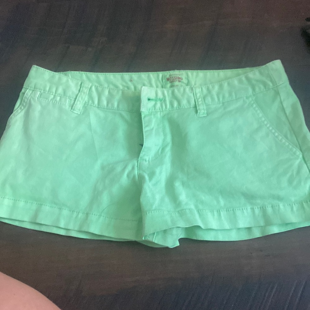 Khaki lime green shorts
